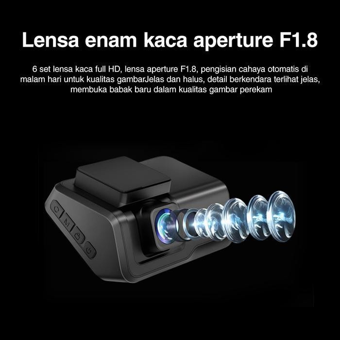 Acroder Dashcam Mobil Dual-Channel 4K Wifi Gps 3Inch Layar G-Sensor 24 Jam Pemantauan Parkir Kamera 