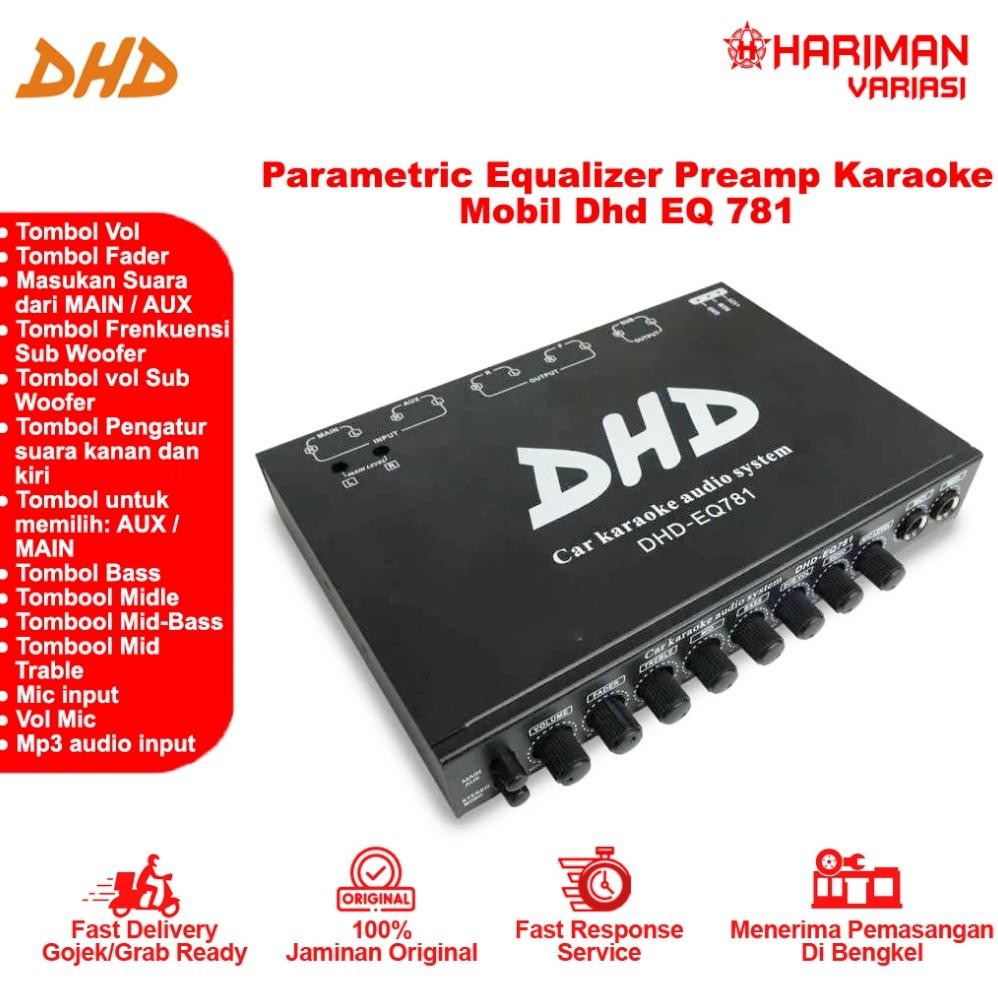 Preamp Parametric Equalizer Karaoke DHD-EQ781