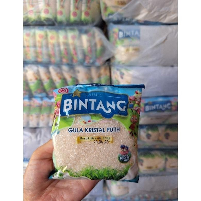 

Gula Kristal Putih Seribu Bintang 220gr ( isi 48pcs) SV