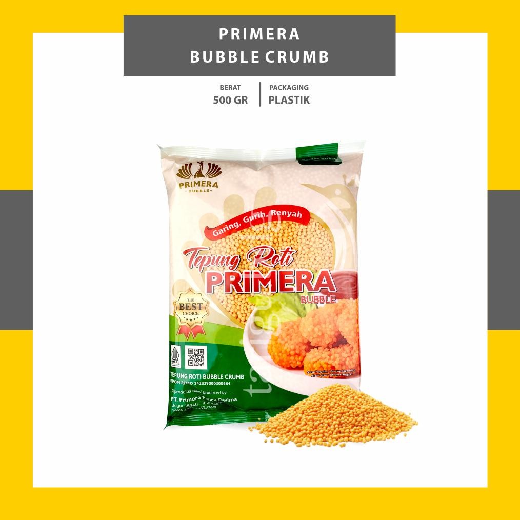 

500GR PRIMERA Bubble Crumb - Tepung Crispy Orange - Tepung Roti Bulat Crumb - Butiran Crispy Nugget SV13