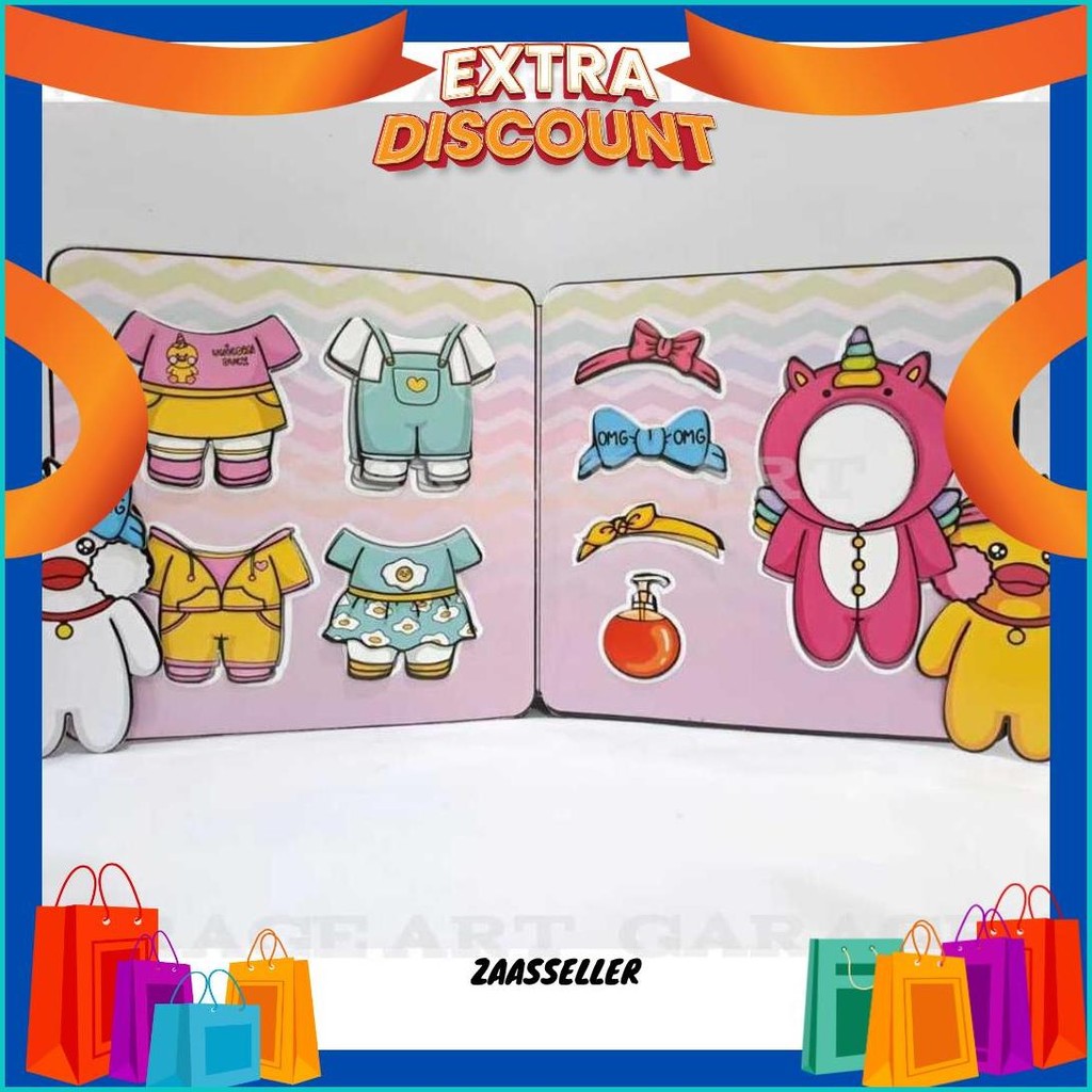 Bebek Dolls Paper Duck Boneka Kertas Mainan Edukasi Anak Paper Book Gratis Ongkir