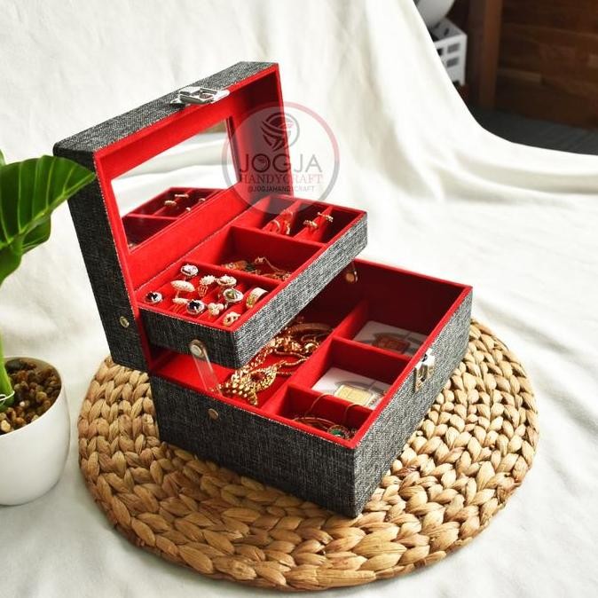 Kotak Perhiasan Emas Antam Susun Lengan Akrilik Box Penyimpanan Aksesoris