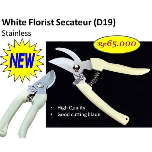 

White Flst Secratured19Gunting Bunga Batang Miring Barang Flst