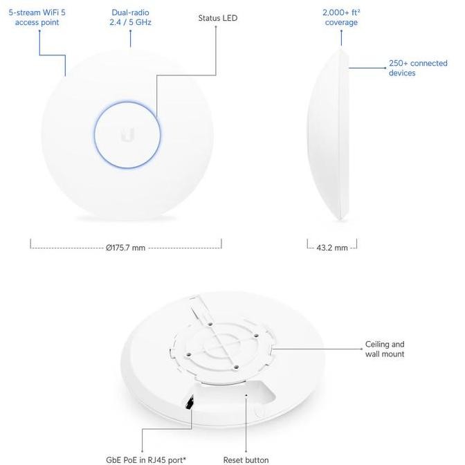 Ubiquiti Uap-Ac-Lr Ubnt Uap Ac Lr / Unifi Uap-Ac-Lr New Stok