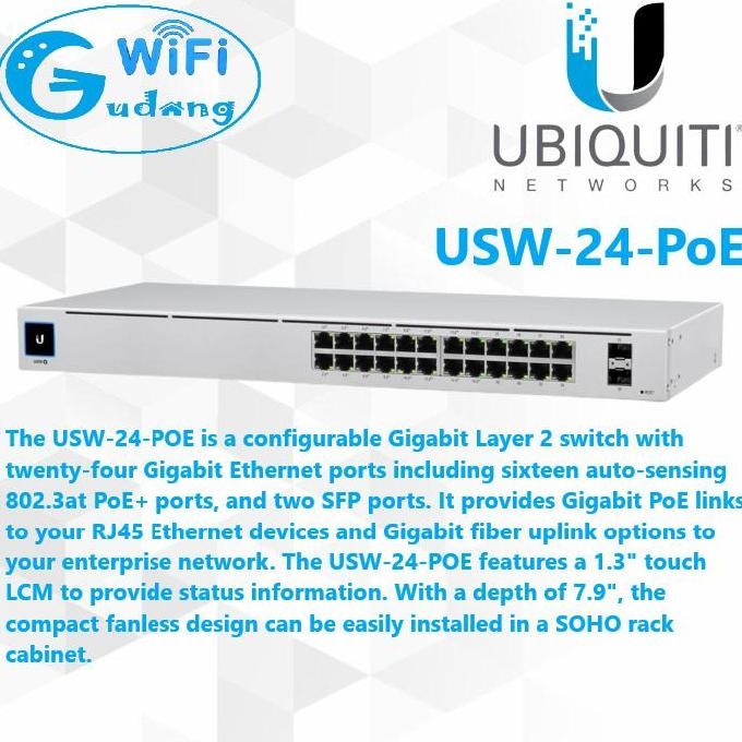 Ubiquiti Unifi Switch 24-Port Poe Usw-24-Poe New Stok