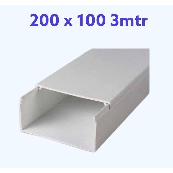 NEW Kabel Duct PVC 200 x 100mm 3meter / Cable Duct PVC 200 x 100 3meter