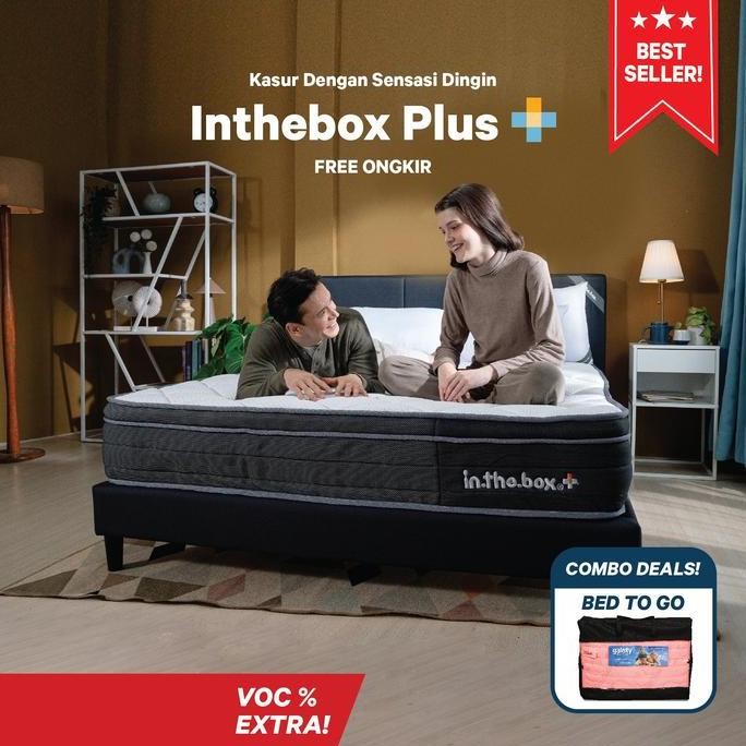 [Free Kasur Lipat] Kasur Dingin Spring Bed IN THE BOX PLUS - FREE Bantal
