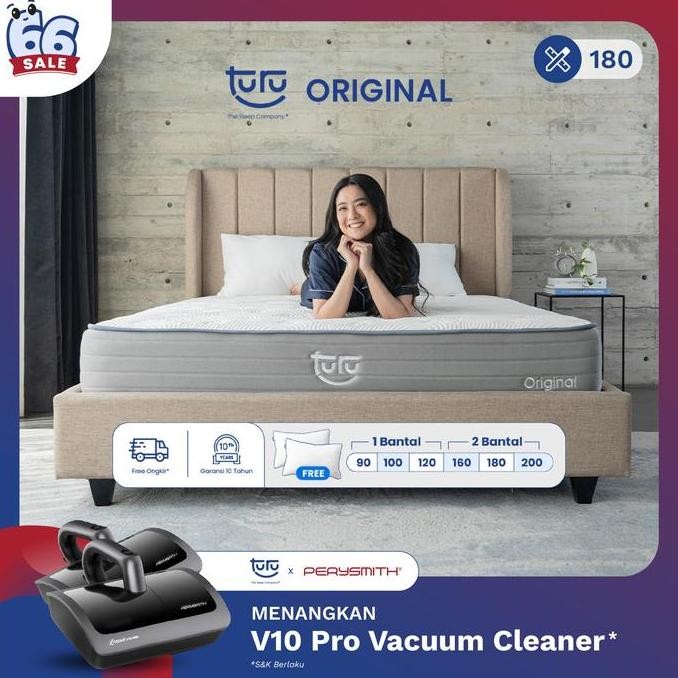 Kasur Pocket Spring Bed TURU ORIGINAL uk. 180x200 (King) FREE BANTAL