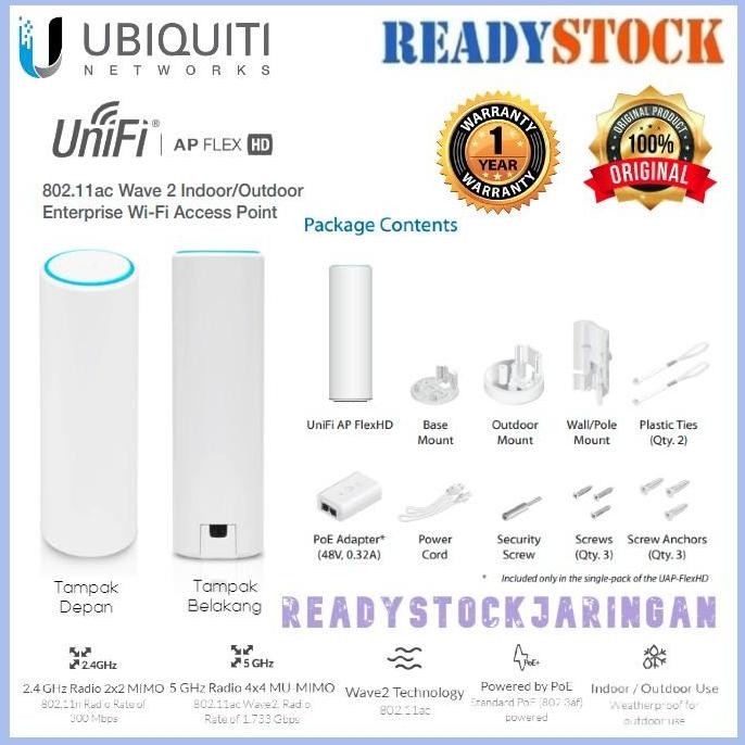 Ubiquiti Uap-Flex Hd Unifi Ap Flex Hd 802.11Ac Wave 2 Access Point New Stok