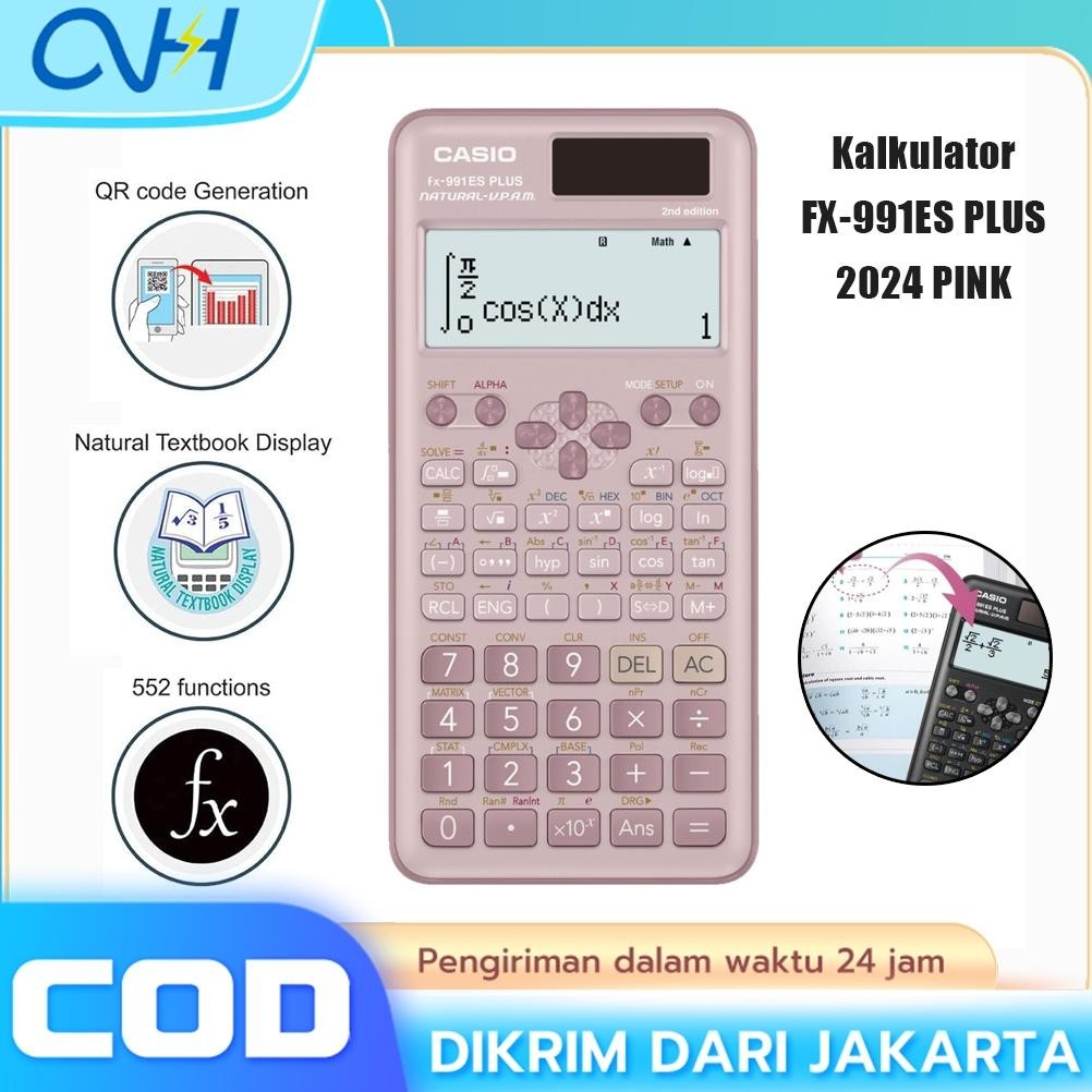 

Kalkulator Scientific Casio Ilmiah FX-991ES-Plus Calculator Scientific Casio Kalkulator Casio Scientific 417 Fungsi/Dua Sumber Tenaga Baterai Dan Tenaga Matahari/40 Konstanta Rumus