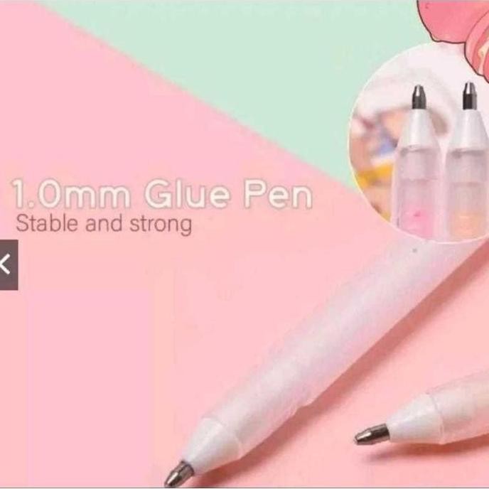 

CR - Pulpen Lem Cair Glue Pen Colour Liquid Glue Pen Bolpoin Lem Kertas TERLARIS