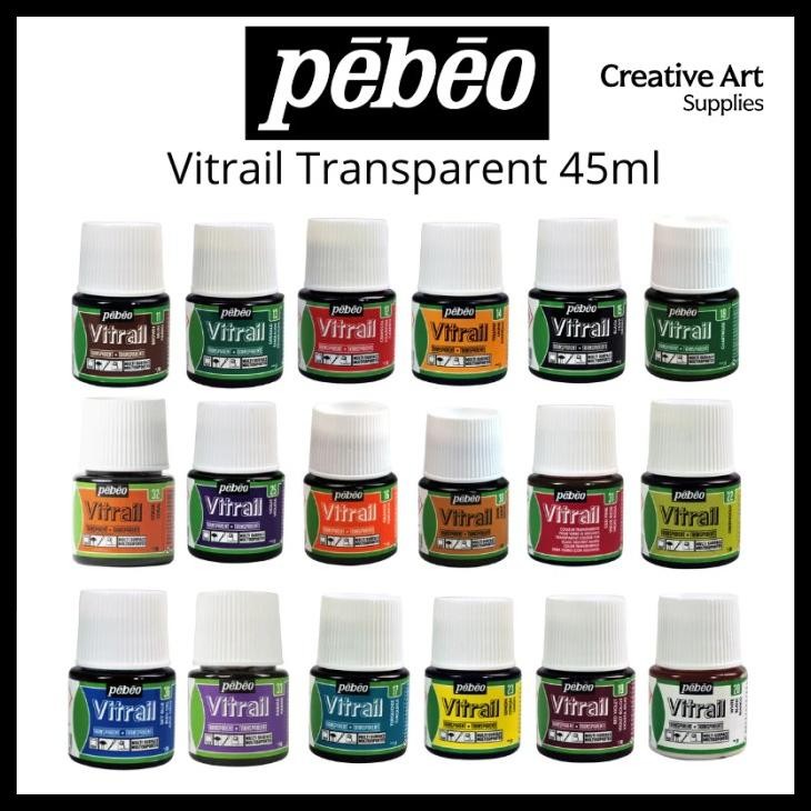 

Pebeo Vitrail 45Ml Transparant, Opaque, Cat Kaca Prakarya Best Quality