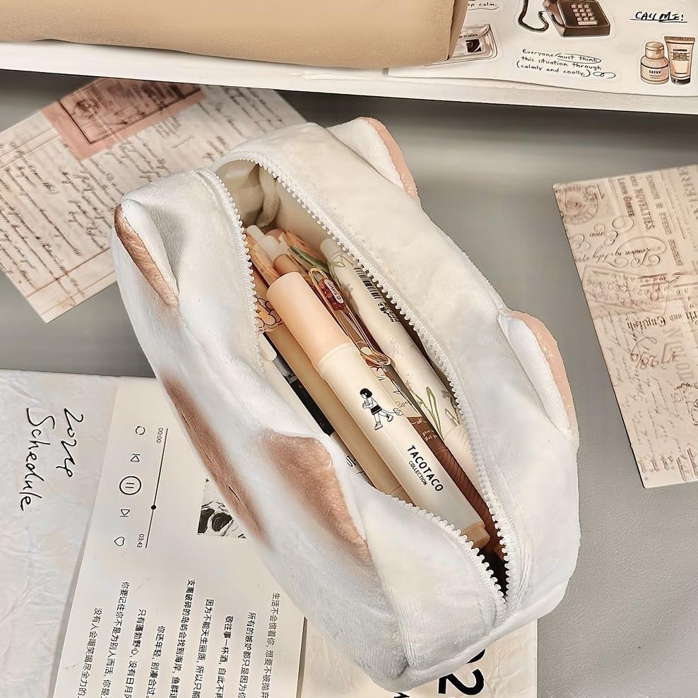 

JH8 ReadyKotak Pensil Lucu /Terbakar Roti Kucing Tempat pensil /Pencil case karakter Roti