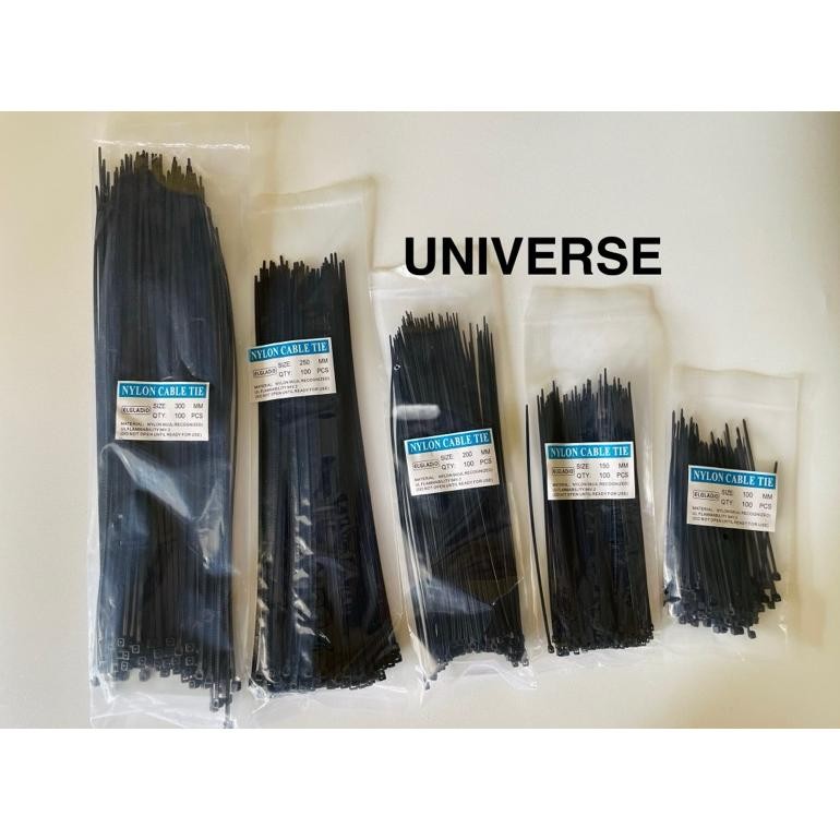 

JH8 Grosir (12 pack) Kabel Ties 10cm 15cm 20cm 25cm 30cm Nylon Cable Tie isi 100 pcs Hitam dan Putih