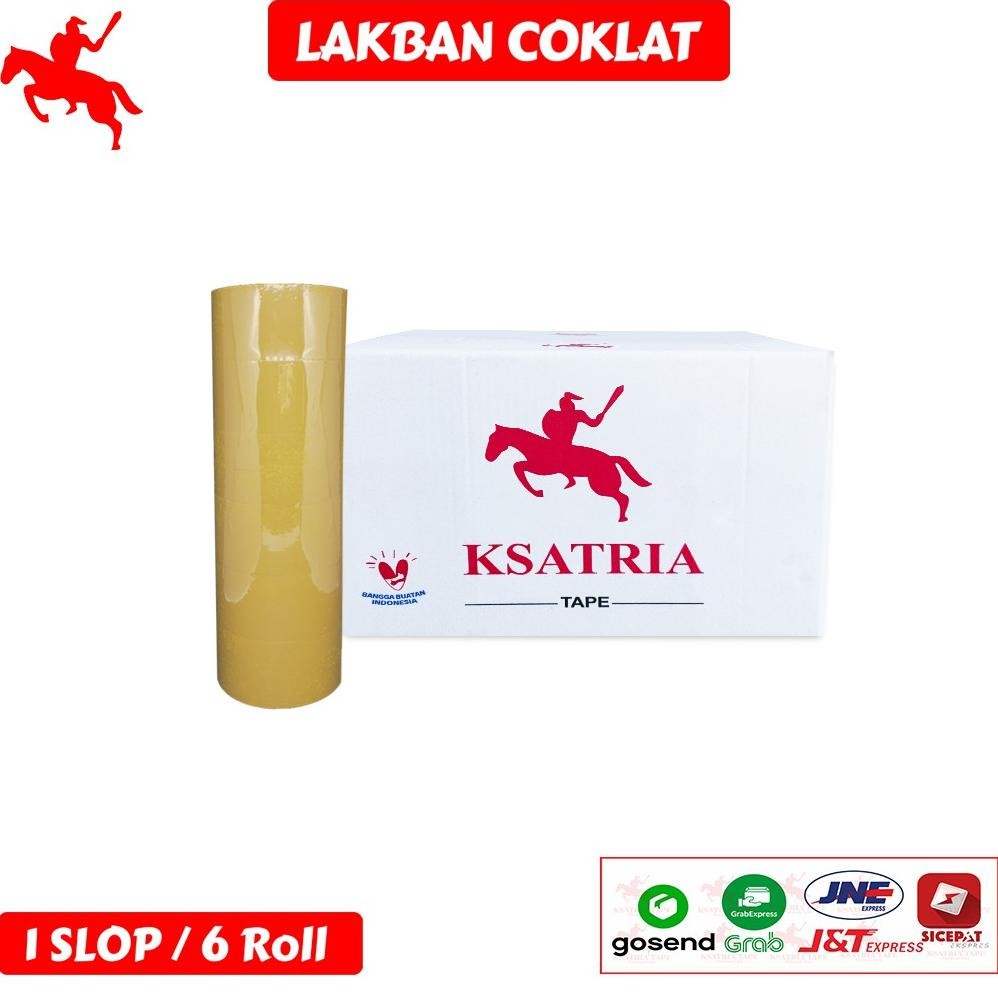 

JH8 Lakban OPP Tape / Lakban Coklat KSATRIA Tape 90 Yard (1 Slop)