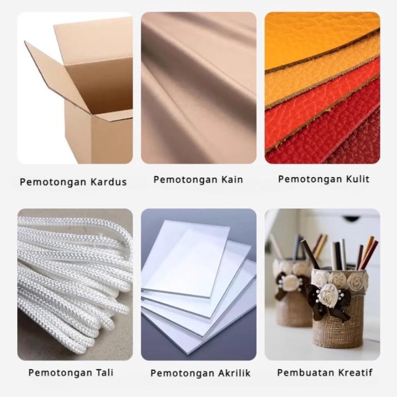 

JH8 10 Blades6 IN1 Cutter Pisau 18mm multifungsi Cutter Besi Stainless Besar 10pc Pisau Set Cutter Pisau Pemotong Kertas