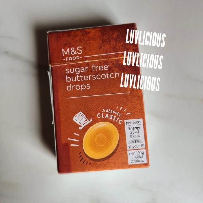 

M&S Marks & And Spencer Sugar Free Butterscotch Drops Candy Permen Gratis Ongkir