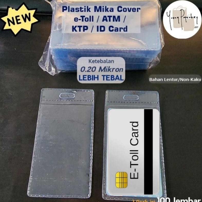 

JH8 Plastik eToll Mika / Cover Bening Tebal Kartu eToll / ATM / KTP / ID CARD 6x11 0.20 (1 PACK ISI 100)