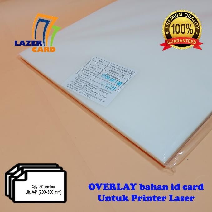 

JH8 BAHAN PVC ID CARD 50 lembar Overlay (UNTUK LASER PRINTER)