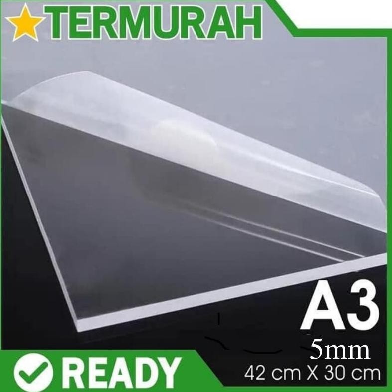 

JH8 Akrilik Lembaran 5mm Bening Ukuran A3