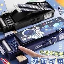 

JH8 Tempat Pensil Multifungsi Motif Unicorn / Dinosaurus / Astronot Untuk Anak Tk/Kotak Pensil Pola Kartun Lapisan Ganda Tunggal dengan Rautan Kapasitas