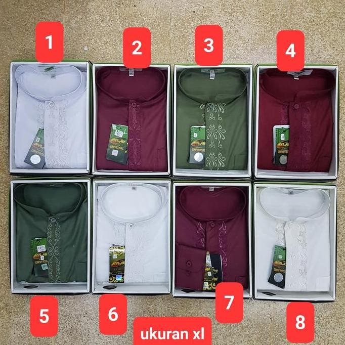 Baju Koko Atlas Lengan Panjang Original Ukuran Xl