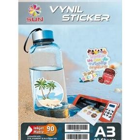 

JH8 Sticker Vinyl Inkjet Anti Air A3 - Kertas SUN Sticker Vinyl Inkjet Matte 90 micron A3 Waterproof Anti Air isi 10 lembar epson/canon/hp/brother ori/dye/pigment/art paper ink - 664, 003, 673, 790, 810, BT5000, GT51 52