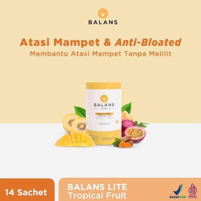

Balans Lite | Tropical Fruit | Fiber & Probiotics Drink - Isi 14 Sachet