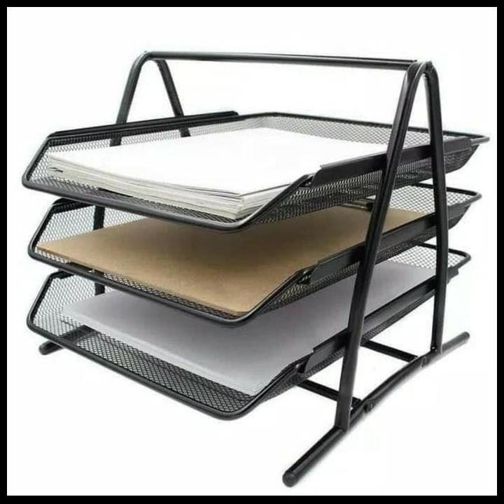 

Terlaris Document Tray / Letter Tray Besi V-Tec 3 Susun Good Quality