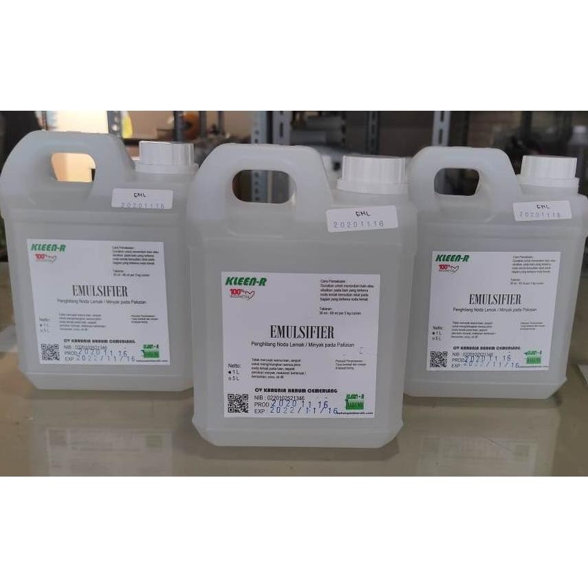 HJK Emulsifier @ 1 L Penghilang Noda Lemak / Minyak pada Pakaian, Kleen-R Harume