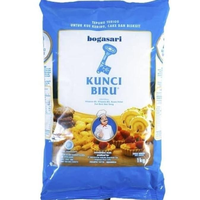 

Tepung Terigu Kunci Biru 1Kg, 1Dus