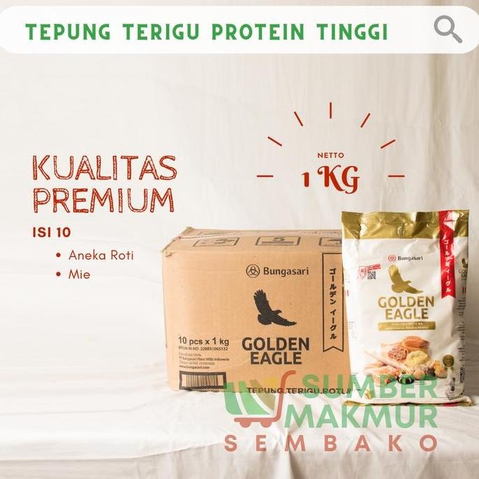 

Tepung Terigu Golden Eagle Kemasan 1 Kg Dus