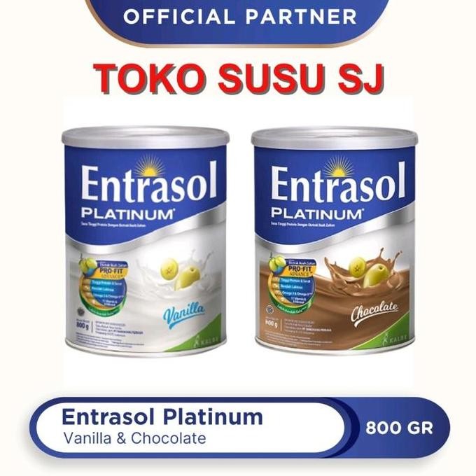 

Entrasol Platinum Vanilla Coklat 800 Gram - Susu Cokelat