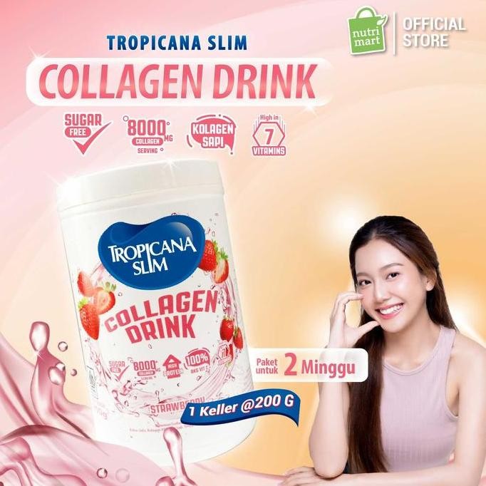 

Tropicana Slim Collagen Drink Strawberry 200G - Kolagen Bebas Gula