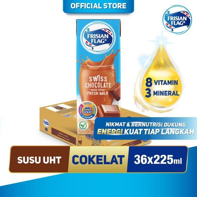

Frisian Flag Purefarm Susu Uht Swiss Chocolate 225Ml [36 Pcs]