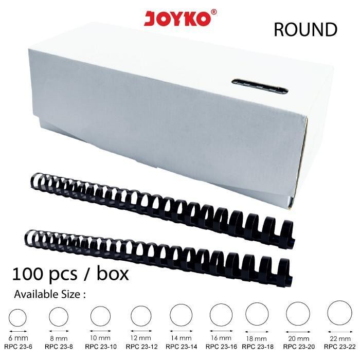 

Vs Joyko Binding Ring Plastic Comb Spiral Jilid Round F4 1 Box 100 Pcs