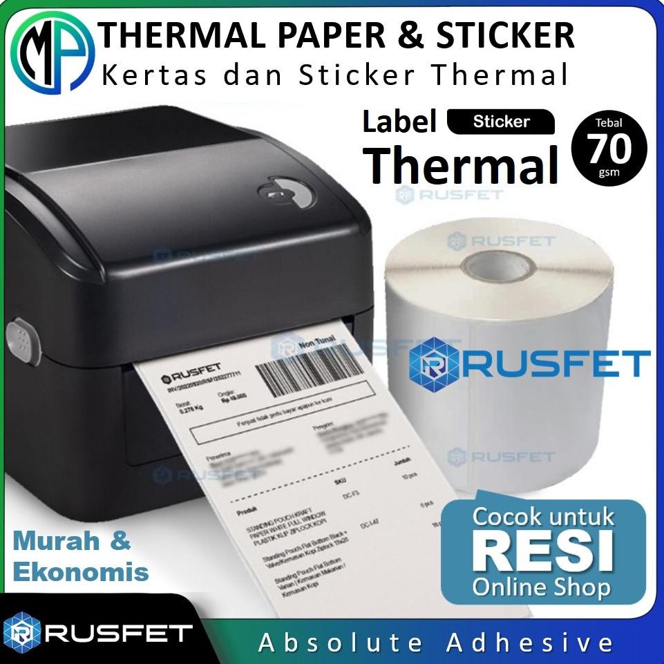

JH8 Stiker Termal Label 10cm x 15cm - 500 Lembar / Paper Thermal Sticker Printer Struk Kasir Rusfet Ecer