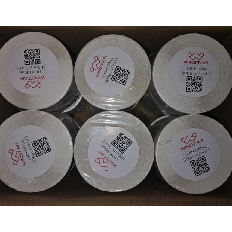 

JH8 STIKER THERMAL 100X100 ISI 500PCS/ROLL / BECODE 100X100 LEBEL STIKER THERMAL 100X100