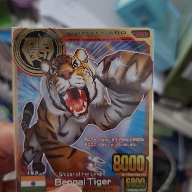 Animal Kaiser Plus Gold Card Bengal Tiger Rare Original