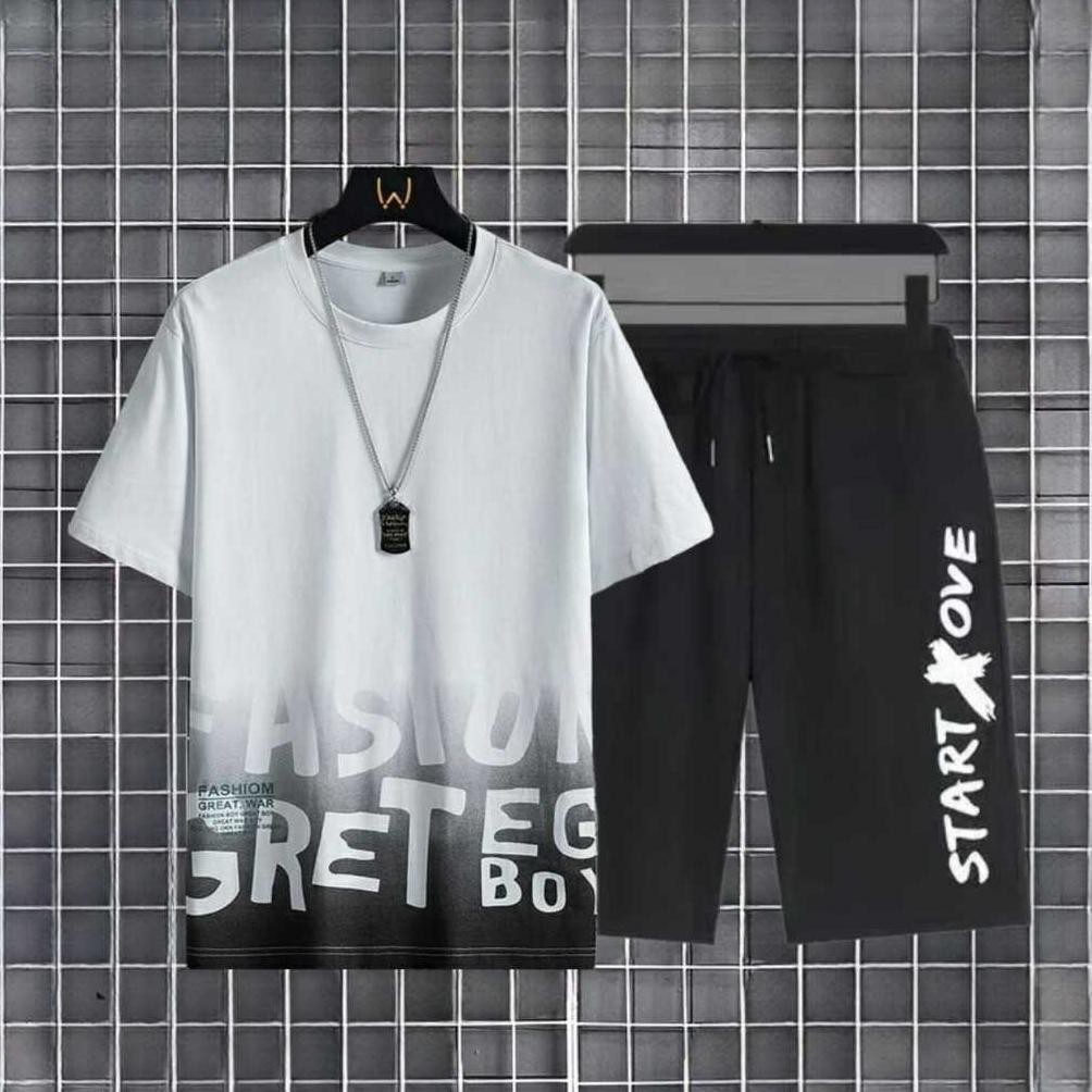 gh-56 tru-63 gd-5 BISA COD-Stelan Pria Size L.XL.XXL Setelan Pria Keren Baju&Celana 1 Set Pakaian Pr