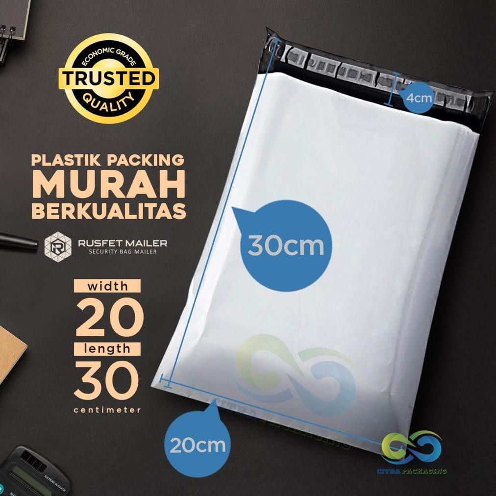 

JH8 TERMURAH! POLYMAILER EKONOMIS 20 X 30 - AMPLOP PLASTIK PACKAGING ONLINE SHOP ISI 100LEMBAR