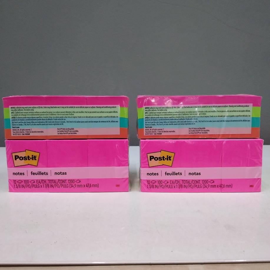 

JH8 3M post it 653AN warna neon sticky note 35mmx48mm memo tempel