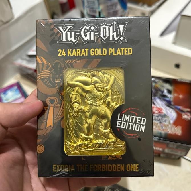 Yugioh metal card 24 karat gold plated exodia the forbidden one Rare Original