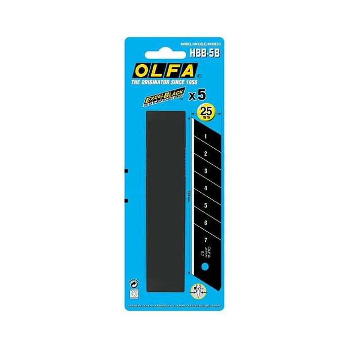 

ready !!! Refill Pisau Cutter 25mm HBB-5B (5pcs/pack) OLFA Spare Blade