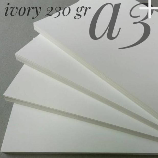

JH8 ( 50 Lembar ) Kertas Ivory 230 Gsm Uk A3+ 32 cm X 48.3 cm