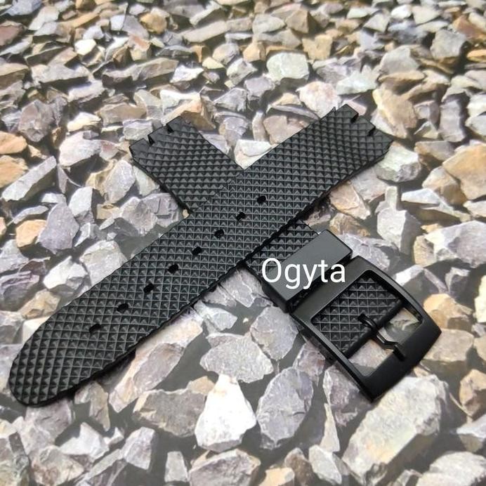 new  Tali Jam Tangan Swatch Warna Hitam Tali Jam Tali Swatch Kualitas Bagus