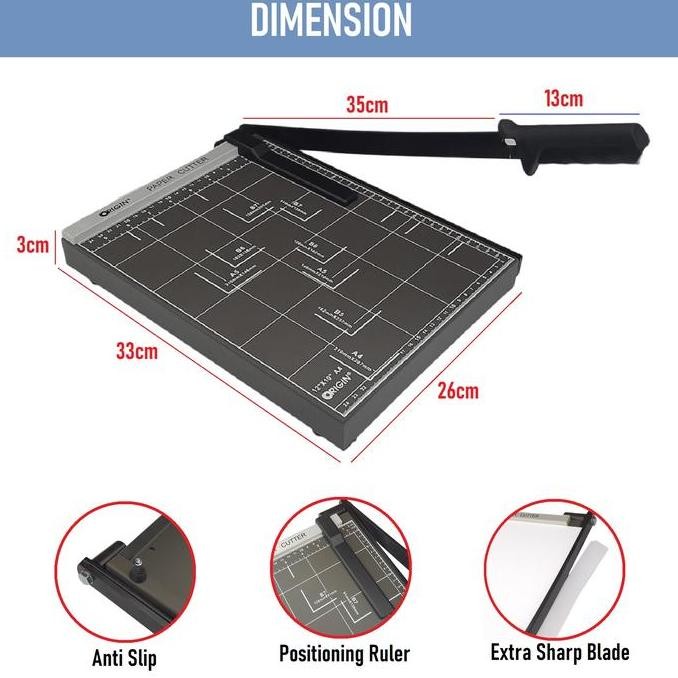 

ready !!! Alat Pemotong Kertas A4 / Alat Potong Kertas / Paper Cutter A4 Origin