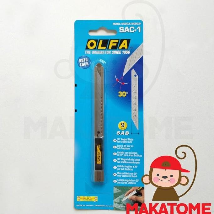 

ready !!! Olfa SAC-1 9mm angled blade graphic cutter 30 derajat 9 mm SAC1 japan