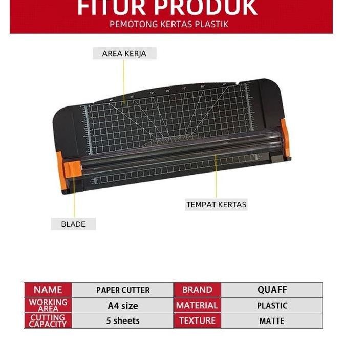 

ready !!! Pemotong Kertas Berbasis Plastik F4 A4 - Alat Pemotong Kertas