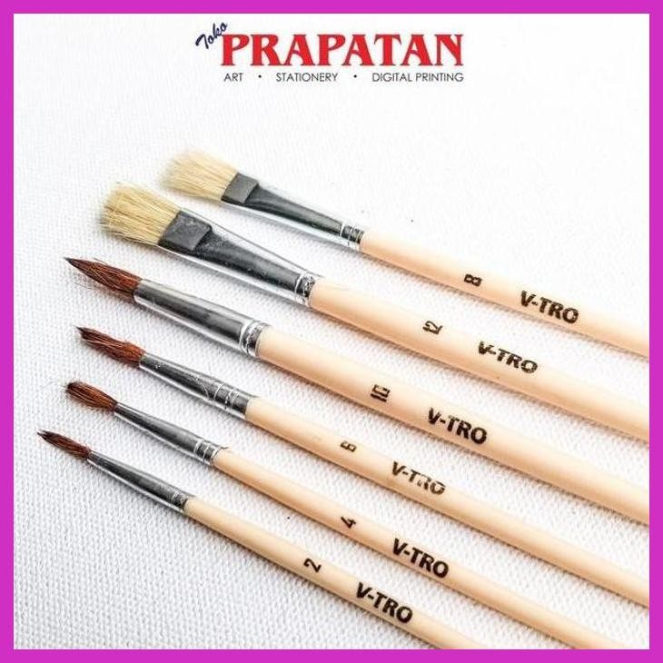 

( SEKOLAH / LUKIS ) SALE KUAS LUKIS V-TRO BR-1 SET 6 PCS / V-TRO PAINT BRUSH (SENI / MENGGAMBAR / ART / KERAJINAN ) PRIVASI AMAN